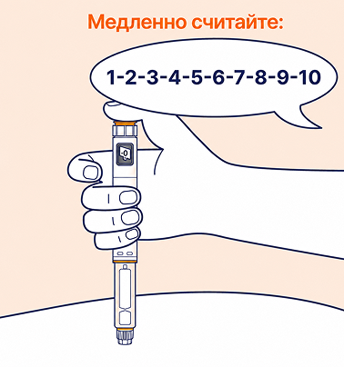 Удержание иглы под кожей после введения препарата